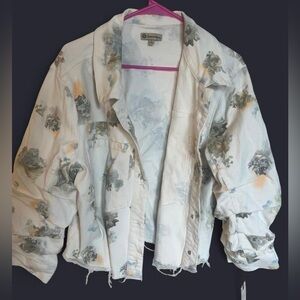 Democracy Women's Floral Jean Jacket -